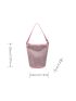 Mini Bucket Bag Studded Decor, Clear Bag