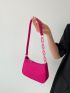 Chevron Hobo Bag Mini Neon Pink Funky