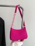 Chevron Hobo Bag Mini Neon Pink Funky