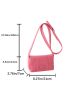 Quilted Square Bag Small Flap Pink