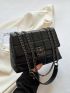 Small Square Bag Quilted Chain Strap Elegant Style