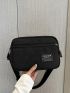 Letter Graphic Waist Bag Small Black