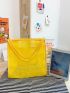 Minimalist Shopper Bag Mesh Yellow Small