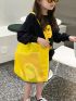 Minimalist Shopper Bag Mesh Yellow Small