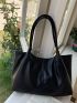 Minimalist Shoulder Tote Bag Medium Black