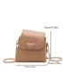 Minimalist Novelty Bag Mini Flap Brown