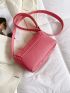 Quilted Square Bag Small Flap Pink