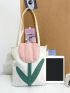 Flower Graphic Shopper Bag Medium Preppy