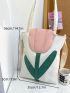 Flower Graphic Shopper Bag Medium Preppy