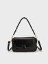 Minimalist Square Bag Small Flap Black