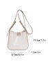 Minimalist Bucket Bag Contrast Binding With Inner Pouch