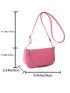 Crocodile Embossed Square Bag Small Chain Decor Pink