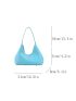 Letter Graphic Hobo Bag Medium Blue