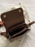 Minimalist Saddle Bag Small Flap Brown