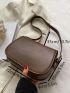 Minimalist Saddle Bag Small Flap Brown