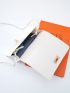 Colorblock Square Bag Mini Flap Twist Lock White