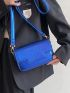 Minimalist Square Bag Mini Metallic Blue