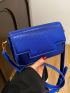 Minimalist Square Bag Mini Metallic Blue