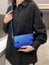 Minimalist Square Bag Mini Metallic Blue