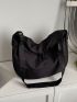 Minimalist Hobo Bag Medium Black Unisex