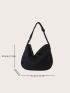 Minimalist Hobo Bag Medium Black Unisex