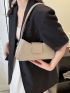 Minimalist Baguette Bag Medium Double Handle Khaki