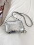 Crocodile Embossed Square Bag Tassel Decor Funky