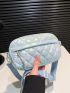 Quilted Square Bag Mini Holographic Blue