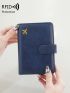 Airplane Graphic Passport Case RFID Blocking Blue