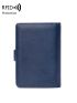 Airplane Graphic Passport Case RFID Blocking Blue