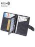 Airplane Graphic Passport Case RFID Blocking Gray