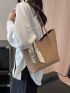 Twilly Scarf Decor Shoulder Tote Bag Elegant