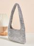 Rhinestone Decor Hobo Bag Top Handle Glamorous For Party