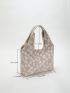 Floral Pattern Shopper Bag Preppy