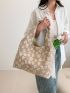 Floral Pattern Shopper Bag Preppy