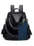 Vintage Design Studded Decor Functional Backpack for Women