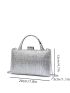 Mini Box Bag Metallic Pattern Chain Strap for Prom