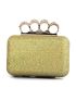 Mini Box Bag Rhinestone Decor Chain Glitter Glamorous For Party