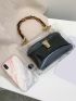 Flap Square Bag Chain Bamboo Joint Design Top Handle With Inner Pouch Clear PVC Fashionable