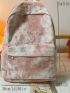 Tie Dye Classic Backpack With Zipper Polyester Casual