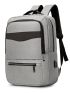 Two Tone Laptop Backpack With Charging Port Unisex For Business Camping Bag