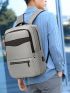 Two Tone Laptop Backpack With Charging Port Unisex For Business Camping Bag