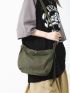 Canvas Hobo Bag Green Magnet Casual