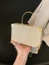 Mini Box Bag Crocodile Embossed Turn Lock