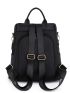 Studded Decor Classic Backpack Quilted Detail Black Fashionable