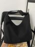 Black Hobo Bag Minimalist Oversized