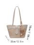 Twilly Scarf Decor Tote Bag PU