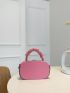 Mini Box Bag Embossed Detail Pink PU