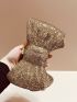 Small Novelty Bag Glamorous Rhinestone Decor Bow Design Chain For Party