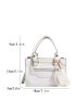 Mini Square Bag Crocodile Embossed Double Handle